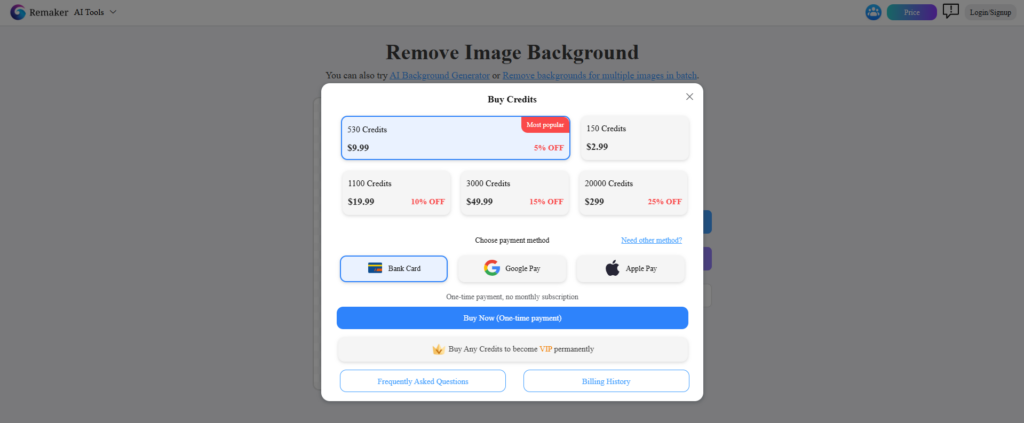 Pricing Structure of Remaker AI